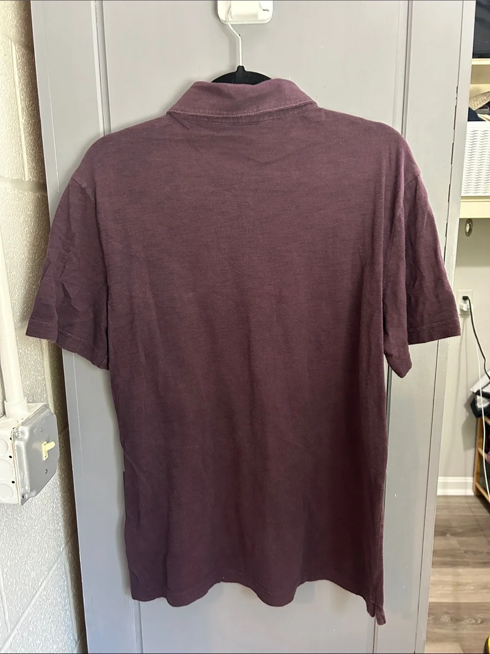 Banana Republic Men's Organic Cotton Polo Shirt in Plum